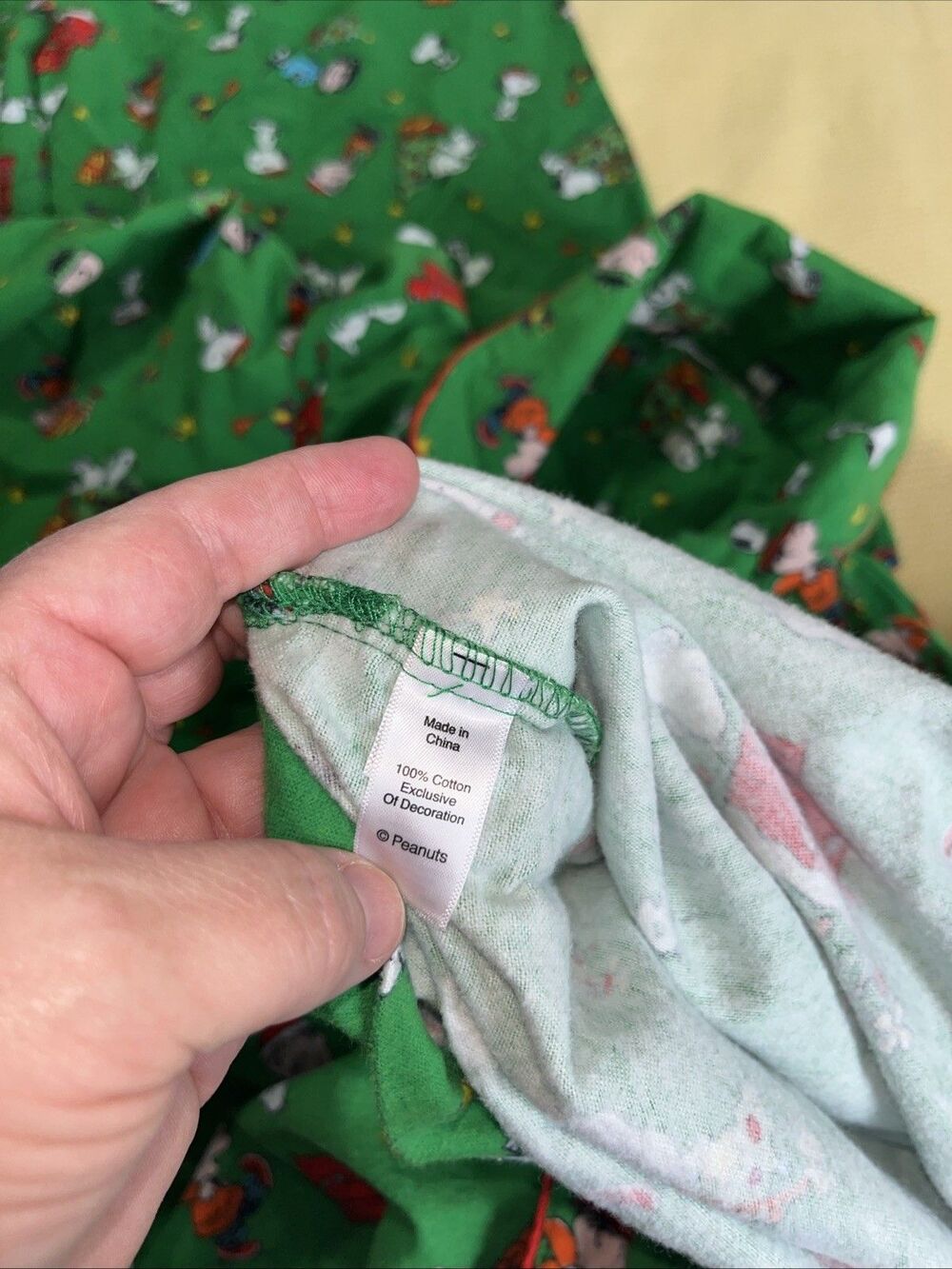 Peanuts Snoopy Charlie Brown Christmas Flannel Lounge Pajama Set Pants Shirt XXL - Picture 4 of 6